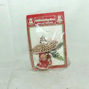 Commodore Ornament Package Tie On Hong Kong Umbrella Girl Plastic Unopened