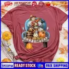 Autumn scarecrow t shirt-Wine Red-M