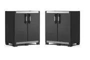 2 x Keter XL Garage Base Storage Cabinets