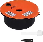 Coffee Capsule with Brush Spoon, Reusable Coffee Capsule Coffee Filter Cup with Brush Spoon Home Office Cafe Accessories