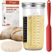 Sourdough Starter Jar Kit, 650ml With 650ML/24 oz