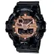 CASIO 卡西歐 G-SHOCK 潮流雙顯男錶 橡膠錶帶 黑X玫瑰金 防水200米(GA-700MMC-1A)