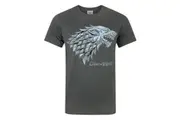 Game Of Thrones Mens Stark Direwolf T-Shirt (Charcoal) (S)