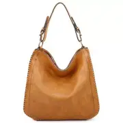 Ampere Creations Vegan Leather SOFT Virginia Tote Light Brown Vegan Leather