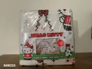 HELLO KITTY 2024 CHRISTMAS TREE SANTA FLANNEL TWIN SHEET BEDDING SET SEALED NEW