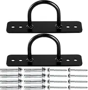 Lyellfe 2 Pack Battle Rope Anchor, Wall Ceiling Mount Bracket for Suspension Strap, Body Weight Strength Training Systems, Heavy Duty Hammock Hanging Kit for Battle Rope, Yoga and Gymnastic Rings