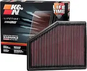 K&N 33-3079 Replacement High Flow Air Filter for 2023 BMW X3 2.0L L4 Gas