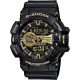 【CASIO 卡西歐】G-SHOCK 金屬系雙顯手錶-經典黑金 畢業禮物(GA-400GB-1A9)