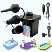 Electric Air Mattress Pump Portable Quick-Fill Air Pump with 3 Nozzles, AC 230V Perfect Inflator Deflator Pumps