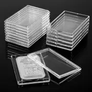 20Pcs Silver Bar Case 1 Oz Silver Bar Holder Clear Acrylic Storage Container Box