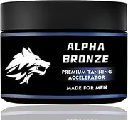 Alpha Bronze Intensive Tanning Gel, Natural Tanning Accelerator Cream Gel, for Sunbeds & Outdoor Sun，Natural Tanning Product Made For Men
