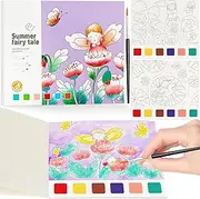 FQKIOMY Watercolor Painting Book,Pocket Water Color Paint Mess Free Coloring for Kids Ages 2-4,3-5,6-8,Travel Arts and Crafts Creative Valentine's Gift Easter Basket Stuffers for Toddlers Boys Girls