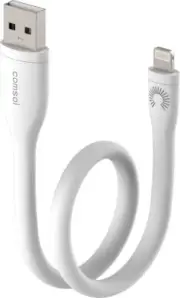 Comsol 25cm Apple Lightning to USB Cable - Silicone White