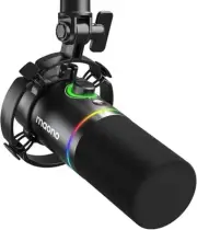 [New] MAONO XLR/USB Dynamic Microphone RGB Podcast Mic with Software Mute