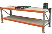 Pallet Racking Workbench Garage Warehouse Shelving 2591mm x 1219mm 2 Tier - VIC