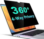 PYS 4-Way Privacy Screen for MacBook Pro 14 Inch (2024-2021, M4, M3, M2, M1) - 360° Anti-Spy Filter, Matte Anti-Glare Protector, Scratch-Resistant Film, Laptop Privacy Filter Shield