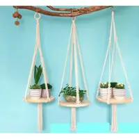 在飛比找蝦皮購物優惠-☆[Hankaro]☆手工編織懸掛裝飾植物吊籃