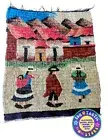 WOOL TAPESTRY WALL HANGING FROM ECUADOR 17x20"