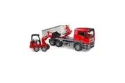 Bruder 1:16 Man TGS Truck With Roll-Off-Container & Loader Model Kids Toy 3y+