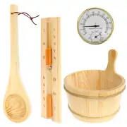4X Sauna Accessories Set 2 in 1 Sauna Thermometer Hygrometer Hourglass Timer GS