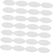 100PCS Oval Mirror Tiles Self Adhesive Wall Decals for Decor for DIY Craft Projects Living Bedroom Bathroom and Kitchen