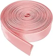 uxcell Double Fold Bias Tape for Sewing 4/5 Inch x 5.5 Yards Satin Pre-fold Continuous Binding Tape for Seaming Quilting Hemming Binding DIY Crafts, Red Pink