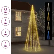 Christmas Tree with Spike LEDs Xmas Light Display Multi Colours/Sizes vidaXL