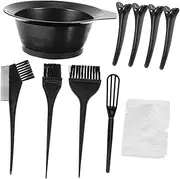 Beavorty Complete Hair Dyeing Kit 10pcs Hair Coloring Tools Brush Bowl Tinting Applicator for No Mess Coloring