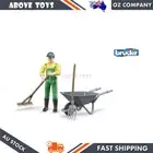 Bruder Bworld Figure Set With Barrow & Tools Farmer Vehicles Model Baby Toy