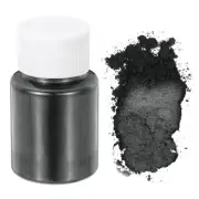 10g/0.35oz Cosmetic Grade Mica Powder, 600 Mesh Mica Powders, Silver Black