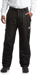 [Reebok] Men's Snow Pants - Heavyweight Waterproof Snowboard Pants with Cargo Pockets, Snow Gaiters - Ski Pants for Men, M-XXL