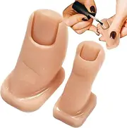 Fake Toenail Mannequin,Silicone Pedicure Practice Tool - Soft Multi-Purpose Toenail Practice Model Set of 2 for Pedicure Skill Enhancement At Home Salon
