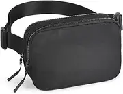 [CLUCI] Small Belt Bag for Women, Crossbody Everywhere Waist Packs Trendy, Women's Fanny Pack with Adjustable Strap, A1-1 Black, Small