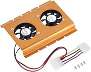 Hard Disk Cooling Fan, 10.05CFM Hard Drive Cooler Low Noise Super Fast Heat Dissipation Hard Disk Cooler for Hard Disk Drive(Gold)