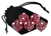 Lot of 5 Stratosphere Las Vegas Casino Craps Dice Red Frosted Mixed Serial #s
