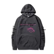 Nevenka Unisex Hoodie for Winter with Front Pocket Letter Print Sweatshirt-DarkGreyB