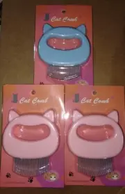 Pet Cat Massage Shell Comb Loose Hair Remove Grooming w/ Handle Tool Durable 3