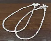Anklet Bracelet Silver Plated Ankle Chain Foot Women Indian Payal Jewelry 25cm