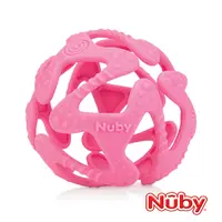 在飛比找PChome24h購物優惠-Nuby 矽膠咬咬球(粉色)