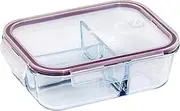 Eterna 3 Divider Rectangular Glass Container, 1500 ml Capacity