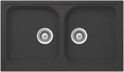 Hafele Quartz Sink G2 Double Bowl Onyx