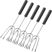 MOLUCKFU 5PCS Chocolate Fondue Forks Reusable Dipping Tools for Cheese Baking Dessert Safe Design for Beginners Food Lovers