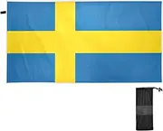 GAIGEO Sweden Flag Sand Free Beach Towel XL Beach Towels Oversized Cute Travel Towel Fast Drying Lightweight Summer Beach Travel Essentials 71 x 31 Inch