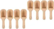 Mobestech 8pcs Wooden Tea Spoons for Tea Bath Salts and Condiments Retro Design Kitchen Accessories for Easy Scooping and Measuring