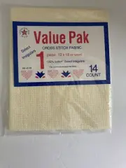 Charles Craft® Value Pak Counted Cross Stitch Fabric 14ct ~ IVORY ~ 12"x18"