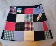 Talbots Kids Madras Patchwork Skirt Girls Size 5 Corduroy New! Msrp 38$