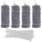 40 Pcs Stainless Steel Lint Straps Washing Machine Mesh Hose Filter with Ties