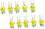 Sewroro 16pcs Learning Stationery Eraser Pin Tail Bunny Cat Bookmark Prizes for Classroom Mini 3D Rabbit Eraser School Star Rubbers for Animal Mini Bunny Rabbit Funny