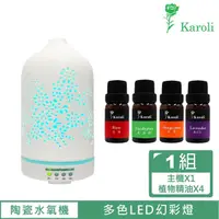 在飛比找momo購物網優惠-【Karoli 卡蘿萊】幸運花陶瓷鏤雕香氛水氧機E6(10m