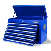Lockable 10 Drawers Tool Box Chest Toolbox Cabinet Garage Workshop Storage Blue
